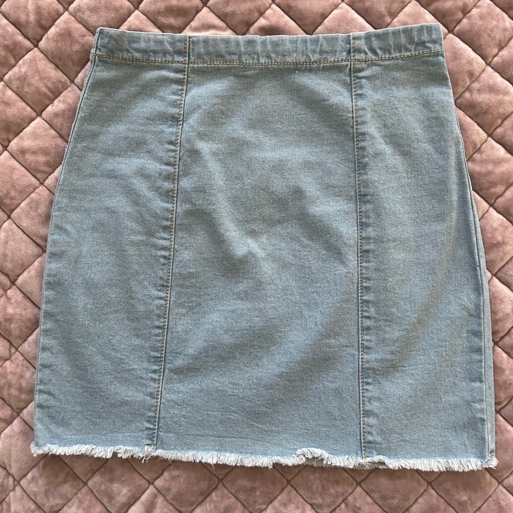 Denim mini skirt